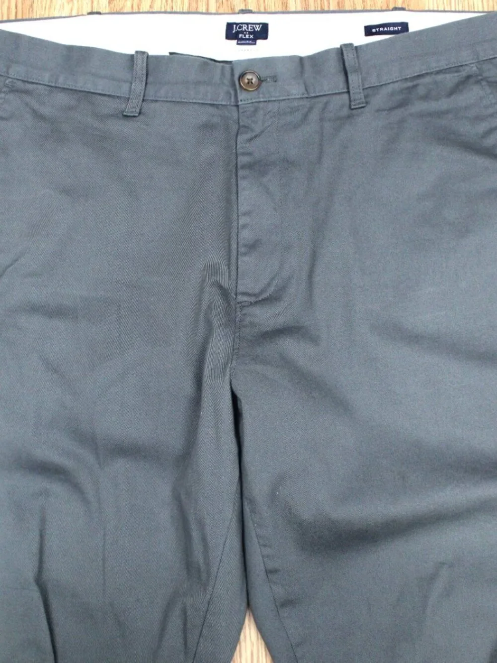 38x32 J.CREW STRAIGHT FIT PANT COTTON/SPANDEX GRAY-TAUPE Sz 38W x 32L